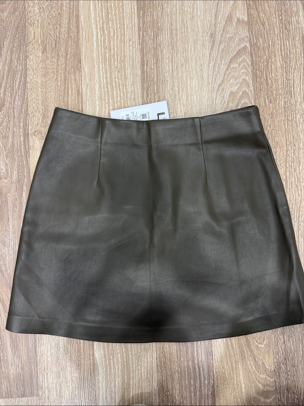 Dynamite Olive Green Faux Leather Mini Skirt - Picture 4 of 5